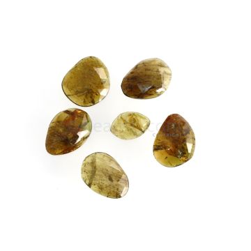 6 Pcs - 33.99 ct. - Orange Tourmaline Rose Cut -12.5 x 9 x 3.3 mm to 176.4 x 12.3 x 3.6 mm (TRC1096)