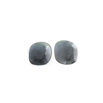 2 Pcs - 9.13 ct. - Blue Tourmaline Rose Cut -15.7 x 14.3 x 2.6 mm to 15.3 x 14.1 x 2.6 mm (TRC1121)