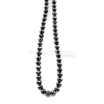 1 Line - 102.12 ct. - Faceted Black Diamond Beads - 4.10 to 6.30 mm - 15 in. (AABDIA1054)