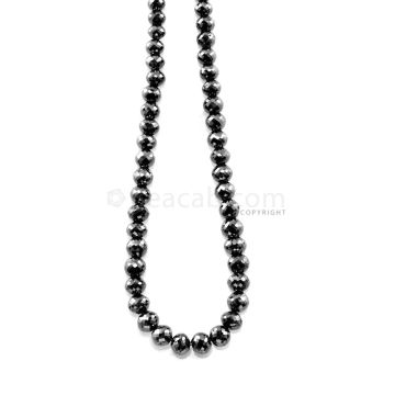 1 Line - 101.85 ct. - Faceted Black Diamond Beads - 4.10 to 6.20 mm - 15 in. (AABDIA1055)