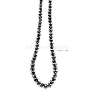 1 Line - 100.53 ct. - Black Diamond Faceted Beads - 4.30 to 6.30 mm - 15 in. (AABDIA1059)