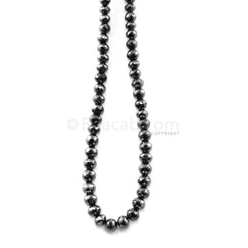 1 Line - 102.41 ct. - Black Diamond Faceted Beads - 4 to 6 mm - 15 in. (AABDIA1064)