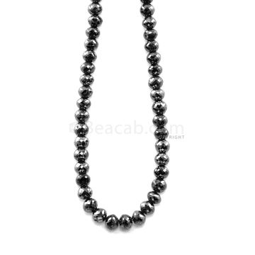 1 Line - 156.99 ct. - Black Diamond Faceted Beads - 6.20 to 7.00 mm - 15 in. (AABDIA1069)