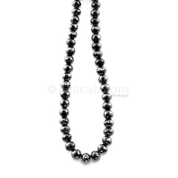 1 Line - 206.22 ct. - Black Diamond Faceted Beads - 6.90 to 8.20 mm - 15.25 in. (AABDIA1074)
