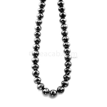 1 Line - 204.00 ct. - Black Diamond Faceted Beads - 6.90 to 8.10 mm - 15 in. (AABDIA1075)