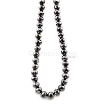 1 Line - 206.98 ct. - Black Diamond Faceted Beads - 7 to 8.20 mm - 15 in. (AABDIA1076)