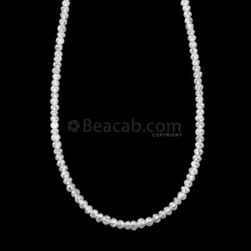 1 Line - 15.44 ct. - White Diamond Faceted Beads - 1.70 to 2.50 mm - 16.5 in. (WDIA1102)
