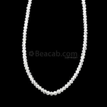1 Line - 15.27 ct. - White Diamond Faceted Beads - 1.70 to 2.30 mm - 16.5 in. (WDIA1103)
