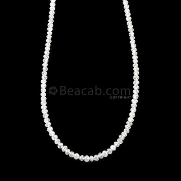 1 Line - 15.46 ct. - White Diamond Faceted Beads - 1.70 to 2.30 mm - 16.5 in. (WDIA1106)