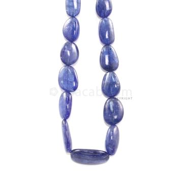 1 Line - 367.90 ct. - Violet Tanzanite Tumbled Beads - 11.2 x 8.6 mm to 25 x 16.5 mm - 20 in. (TZTUB1096)