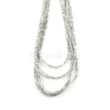 6 Lines - 85.20 ct. - Gray Diamond Cube Beads - 1.4 x 1.5 mm to 2 x 1.6 mm - 16 in. (GYDIACU1002)