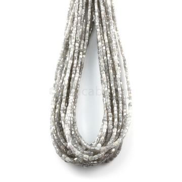 17 Lines - 363.30 ct. - Gray Diamond Cube Beads - 1.4 x 1.6 mm to 3.2 x 3.6 mm - 16 in. (GYDIACU1004)