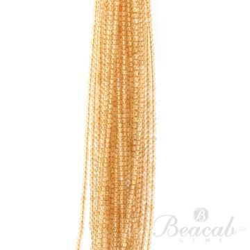 25 Lines of Light Yellow Citrine Plain Beads - 3 to 3.50 mm - 15 in. (CITSB1006)