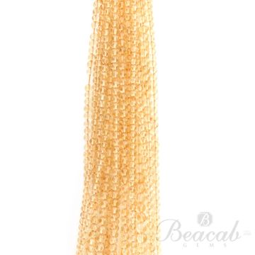 20 Lines of Light Yellow Citrine Plain Beads - 4.5 to 6 mm - 15 in. (CITSB1008)