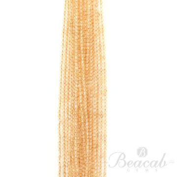 20 Lines of Light Yellow Citrine Plain Beads - 3.50 mm - 15 in. (CITSB1010)