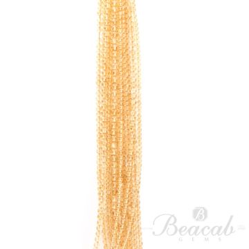 14 Lines of Light Yellow Citrine Plain Beads - 3.5 to 8 mm - 15 in. (CITSB1013)