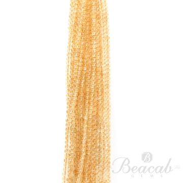 20 Lines of Light Yellow Citrine Plain Beads - 5 to 5.50 mm - 15 in. (CITSB1014)