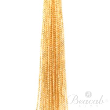 31 Lines of Medium Yellow Citrine Plain Beads - 4.50 mm - 15 in. (CITSB1017)