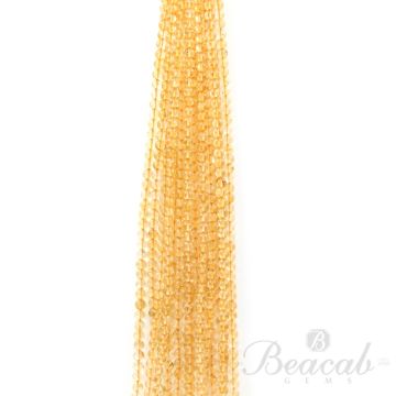 15 Lines of Medium Yellow Citrine Plain Beads - 5.50 mm - 15 in. (CITSB1019)