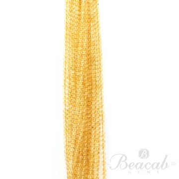 21 Lines of Medium Yellow Citrine Plain Beads - 5 mm - 15 in. (CITSB1020)