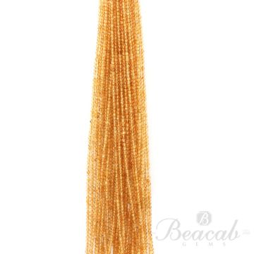 34 Lines of Medium Yellow Citrine Plain Beads - 3 mm - 15 in. (CITSB1028)