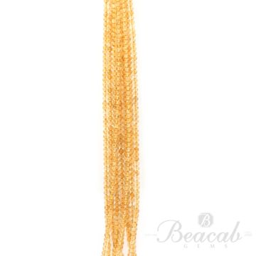 9 Lines of Medium Yellow Citrine Plain Beads - 4.80 mm - 15 in. (CITSB1030)