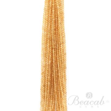 21 Lines of Medium Yellow Citrine Plain Beads - 4 mm - 15 in. (CITSB1031)