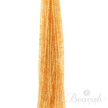 25 Lines of Medium Yellow Citrine Plain Beads - 4 to 4.50 mm - 15 in. (CITSB1034)