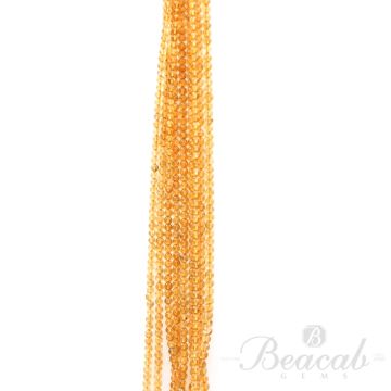 9 Lines of Dark Yellow Citrine Plain Beads - 4.50 mm - 15 in. (CITSB1037)