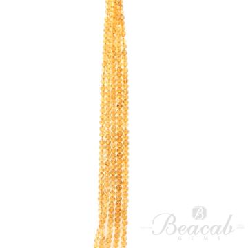 5 Lines of Dark Yellow Citrine Plain Beads - 5.50 mm - 15 in. (CITSB1038)