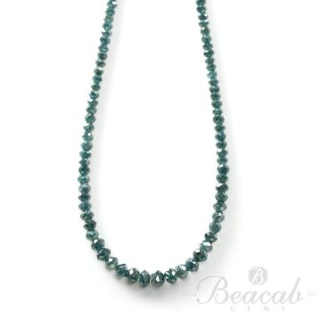 1 Line - 18.62 ct. - Blue Diamond Faceted Beads - 1.6 to 4 mm - 15 in. (BLUDB1025)