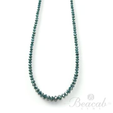 1 Line - 18.68 ct. - Blue Diamond Faceted Beads - 1.5 to 3.5 mm - 15 in. (BLUDB1029)