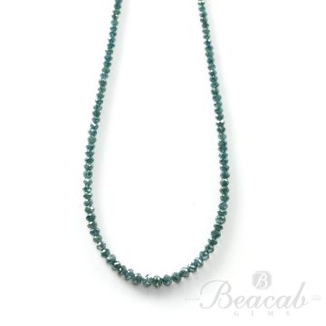 1 Line - 19.02 ct. - Blue Diamond Faceted Beads - 2 to 3.6 mm - 15 in. (BLUDB1024)