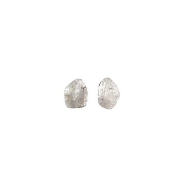2 Pcs. - 3.78 cts. - Grayish White Diamond Slices - 18.10 x 13.50 x 0.67 mm to 18.73 x 12.56 x 0.73 mm (DS1166)