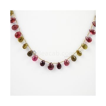 8 to 10 mm - 1 Line - Tourmaline Drops - 65.00 carats (ToDr1030)