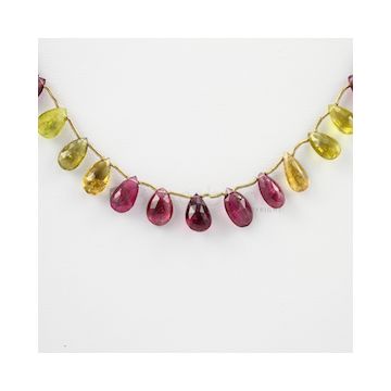 10 to 11.50 mm - 1 Line - Tourmaline Drops - 73.00 carats (ToDr1032)