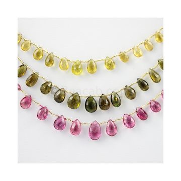 6 to 9 mm - 3 Lines - Tourmaline Drops - 85.00 carats (ToDr1046)
