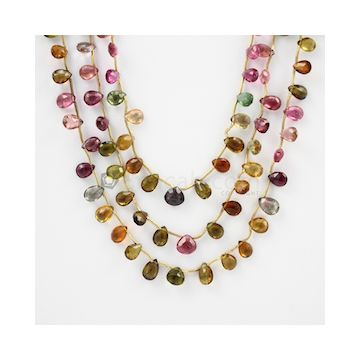 6.50 to 7 mm - 3 Lines - Tourmaline Drops - 130.35 carats (ToDr1054)