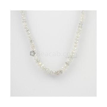 2 to 3.40 mm - 1 Line - White Diamond Faceted Beads - 21.25 carats (WDia1029)